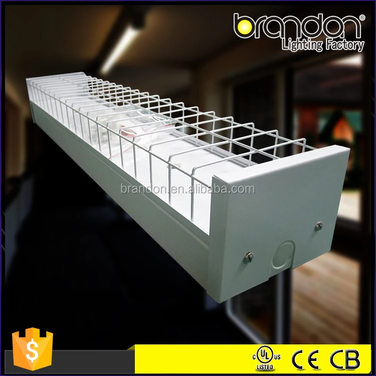 Wrap fixture T5 T8 fluorescent lamp PC cover surface mount led linear batten light