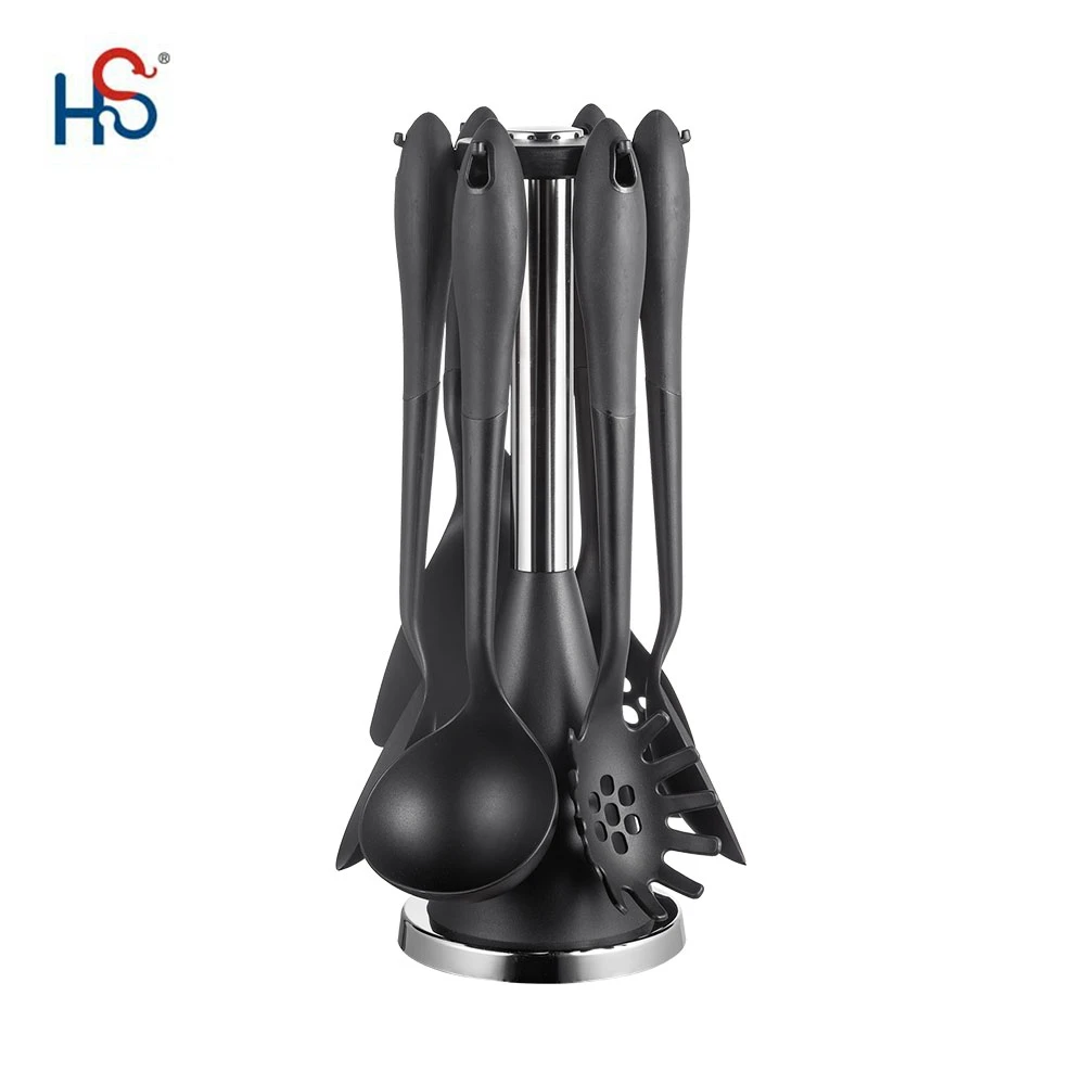 Набор кухонной утвари 6 Нейлоновых кухонных принадлежностей антипригарные и термостойкие деревянные ручки кухонные