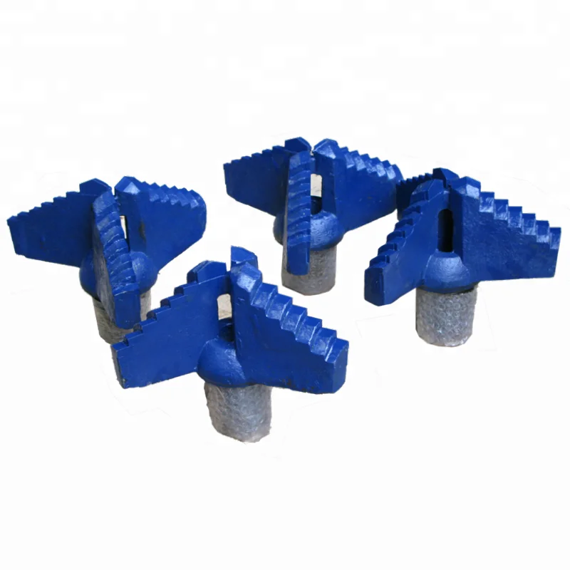 Acedrills 3/4 Blades Wing Step Tungsten Carbide Drag Bit Water Well Drill Tools