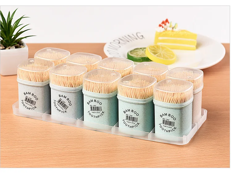 Бамбуковые Зубочистки с бамбуковой коробкой