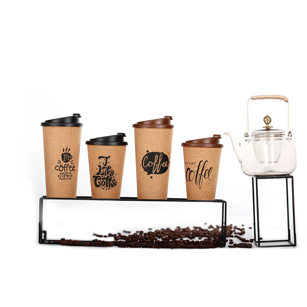 
Welford Wholesale Office Home Travel Use Cork Coffee Mug Plastic Mugs with Lid Custom logo Cup Mug 