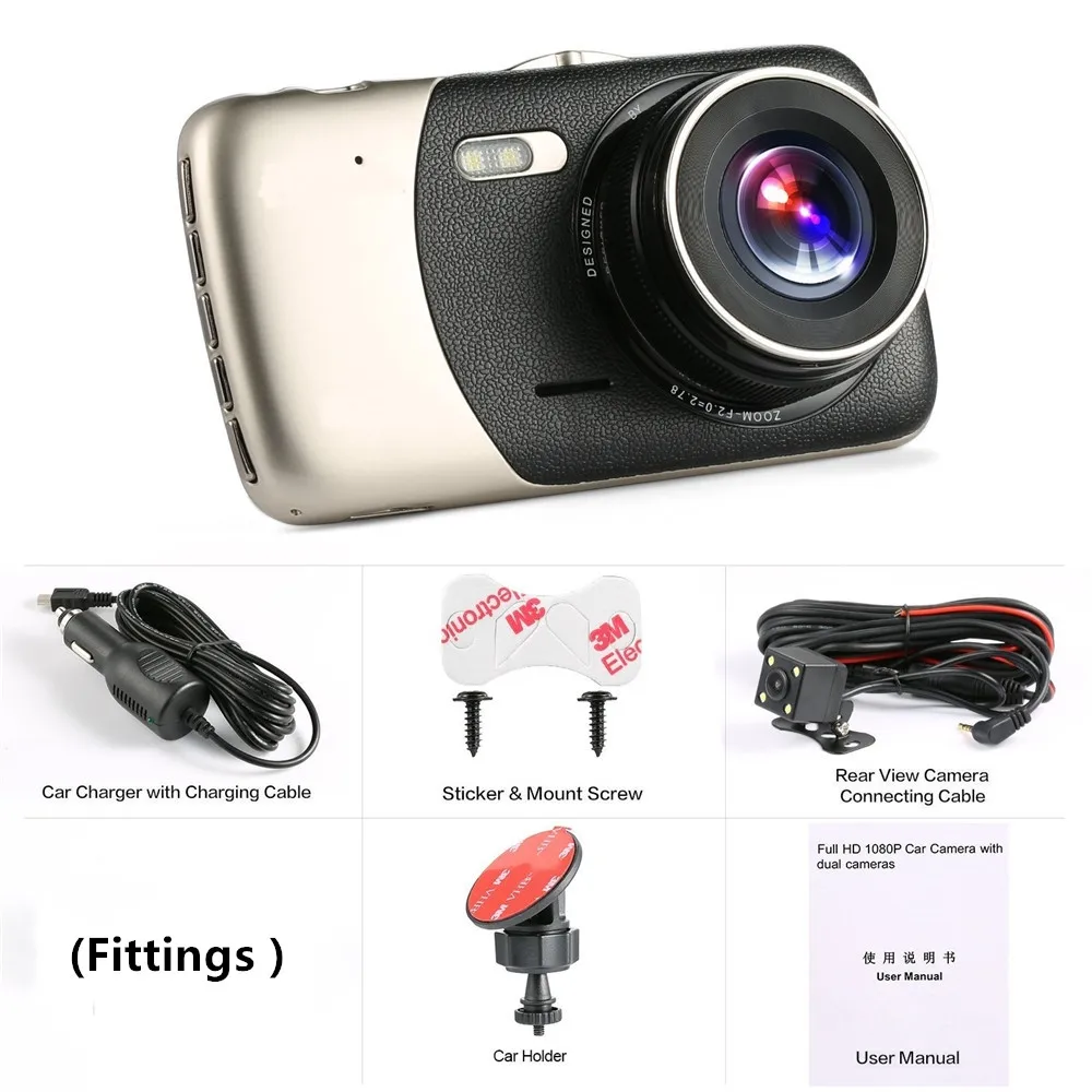 
New 4 Inch Viceo Recorder Car DVR Camera Full HD 1080P Vehicle Traveling Date Recorder 150 Degree lens Night Vision Tachograph 