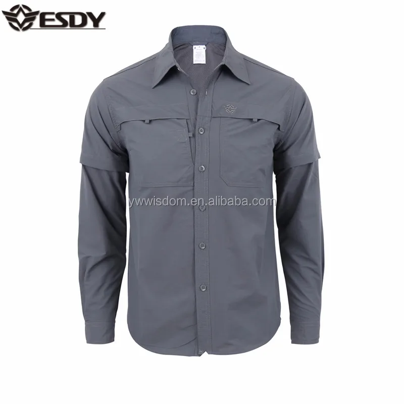 ESDY  Solid Color China Uniform Casual Daily Combat Shirt Wholesale