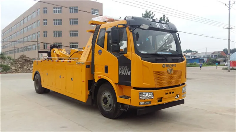 Тяжелый Эвакуатор FAW, буксировочный грузовик, 16 тонн, грузовик для удаления дорог