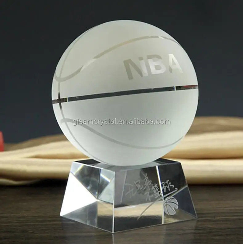 Clear Wholesale K9 Crystal Ball Glass Football Ball