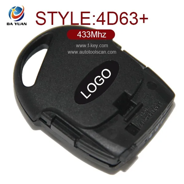Оригинальный дистанционный ключ транспондер ключи для ford fiesta 433 МГц 3 кнопка 433 МГц 4d63 + auto key card