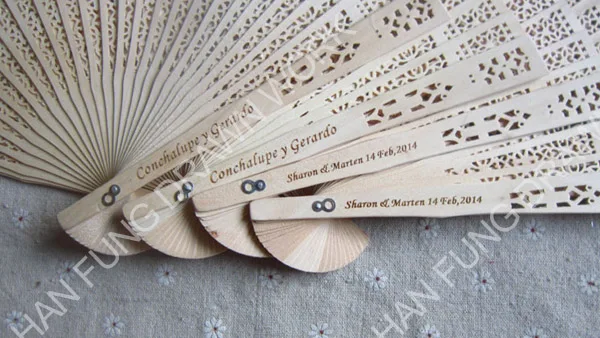 Decorative Natural Wood Sandalwood Custom Wedding Hand Fan