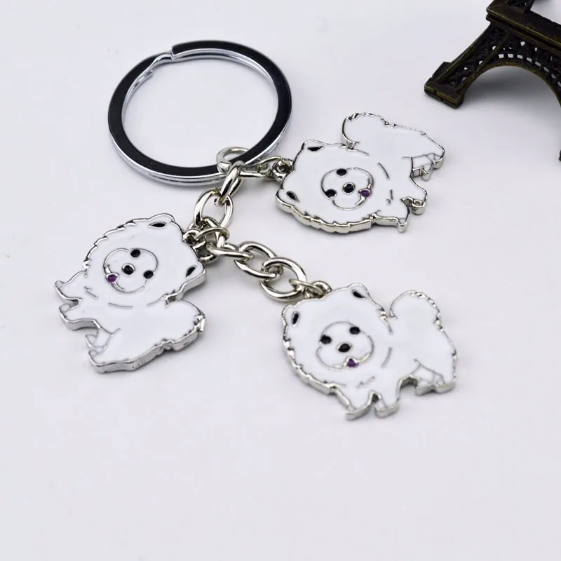 Chow Chow metal Keychain dog DIY Pet dogs key chain Fashion Jewelry pet ...