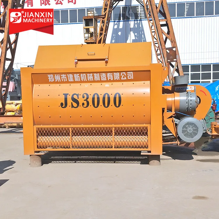 twin shaft concrete mixer machine with weigh scale