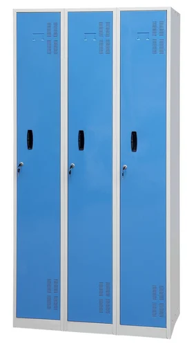 Uniform locker office room use large three column steel wardrobe