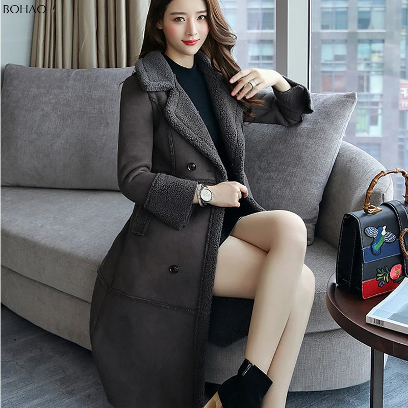 
China Best Selling Winter Fake Fur Coat Trench Coat 