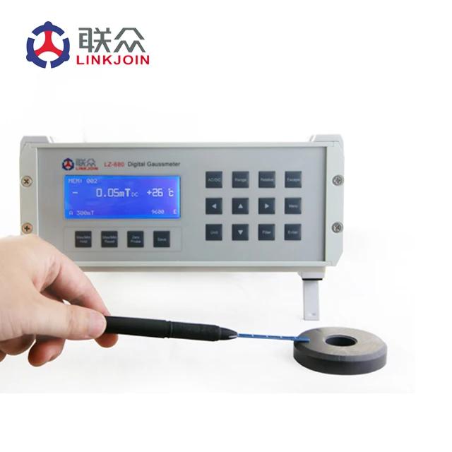 LINKJOIN LZ-680 desk type gaussmeter sensor effect hall numerical teslameter manufacture with CE trade assurance supplier