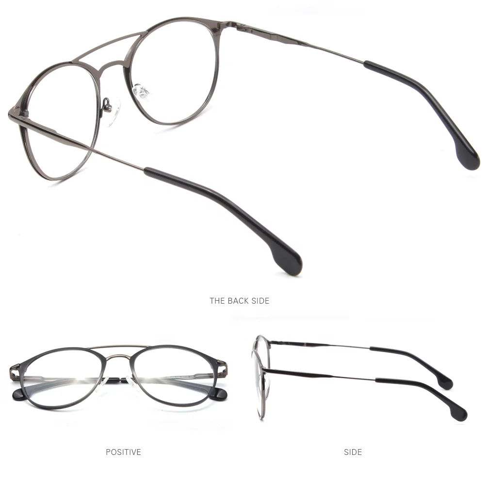 Dropshipping Retro Style Round Shape Women Men Metal Optical Frames China Wholesale Super Light Eyeglasses Frame