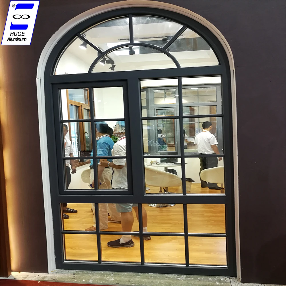 aluminium latest large french style  house garden  windows lowes glass half circle circular  arch round grill insert fixed