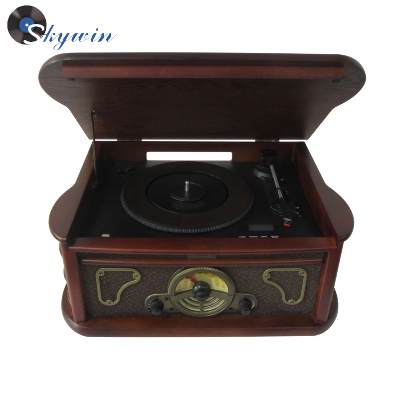 Портативный USB SD CD записи радио винил кассета проигрывателя проигрыватель