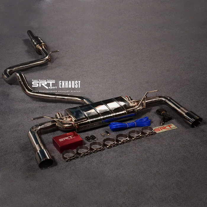 super racing tailpipe flexible exhaust pipe for Volkswagen Golf 7R exhaust tip cat back with quad double tip