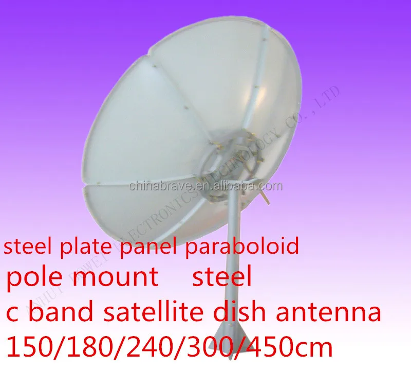 C/KU band 1.8 2.4 3 3.7 4 4.5m 12 10 8 6feet satellite dish/tv/wifi/car tv/3g/hdtv fiber steel satellite dish antenna & receiver