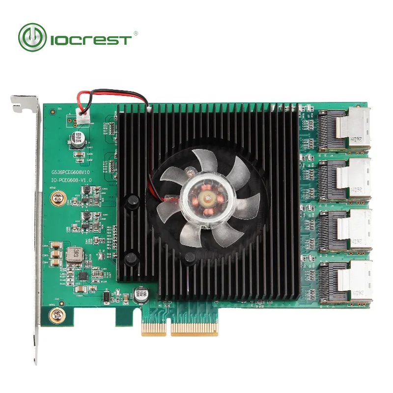IOCREST 16 Port SATA 6G PCI express 2.0 x4 SATA Controller Card