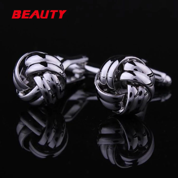 Новый пользовательский моды из металла изысканные рубашки черный Твист Запонки для мужчин