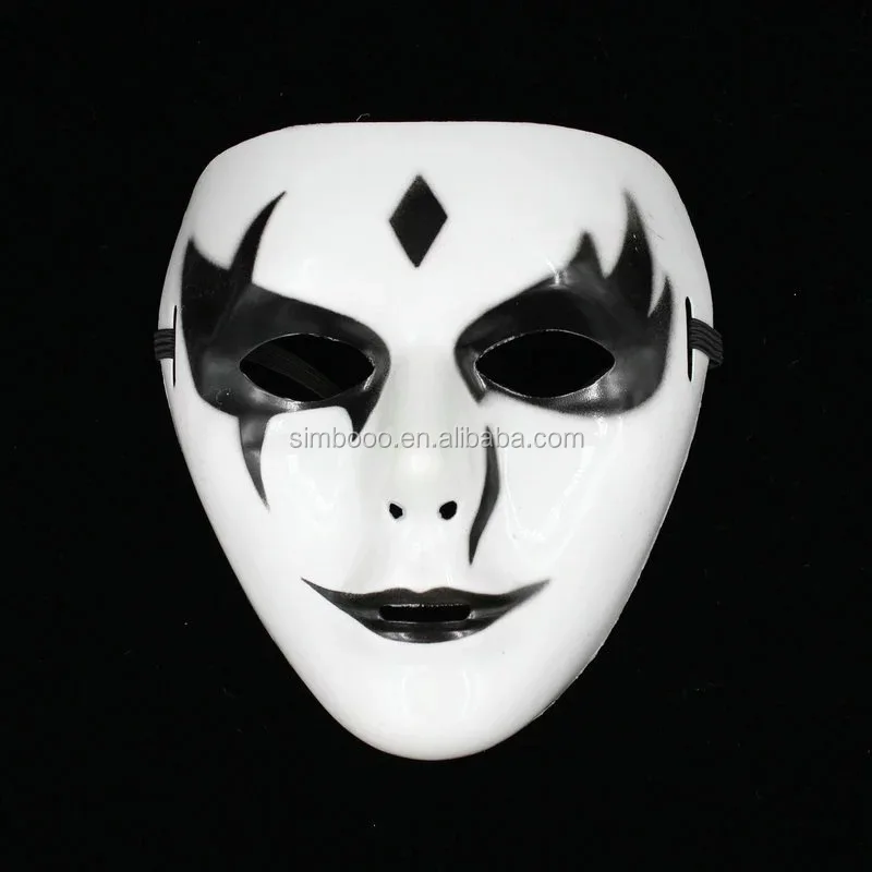 2017 Hot Sell halloween hand-painted masks, street dance masks, plastic hand painted masks
