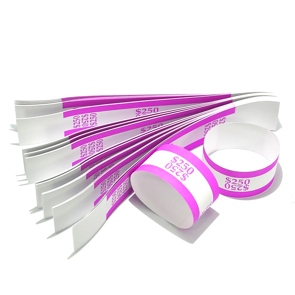 customized paper Currency Straps Cash straps for bank