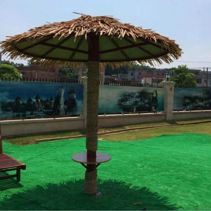 
palm leaf thatch umbrella 