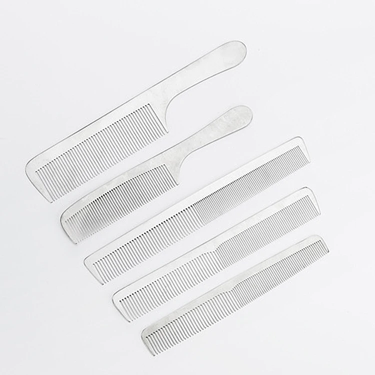 Hot sale  metal hair combs stainless steel hair comb metal comb men