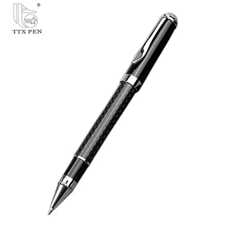 classic design luxury Carbon fiber Metal ball pen with Customer logo