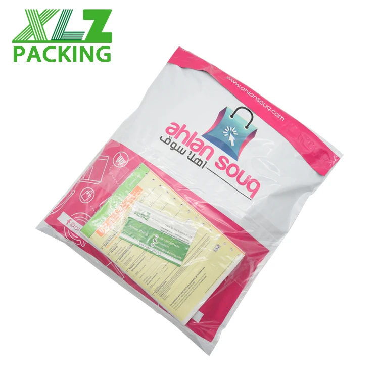 custom courier mailer bags with pockets/courier plastic flyer bag with pouch
