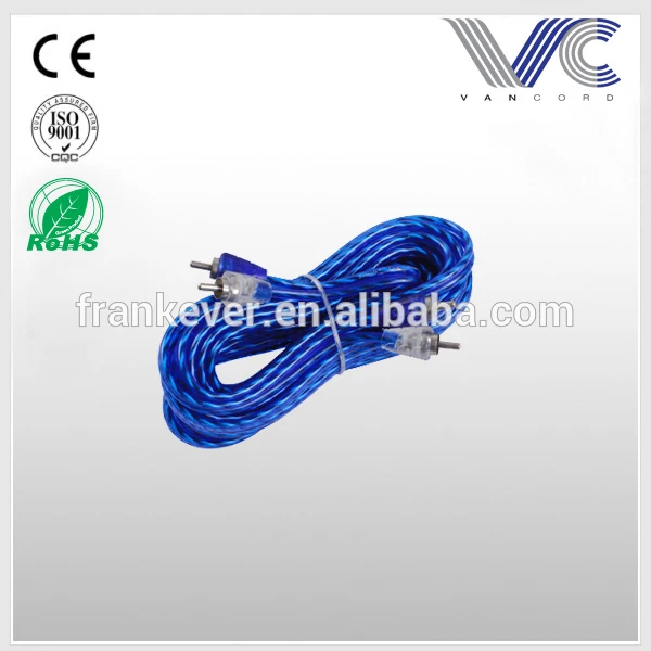 Синий витая пара матовое кабель 2R-2R RCA Сделано в Китае