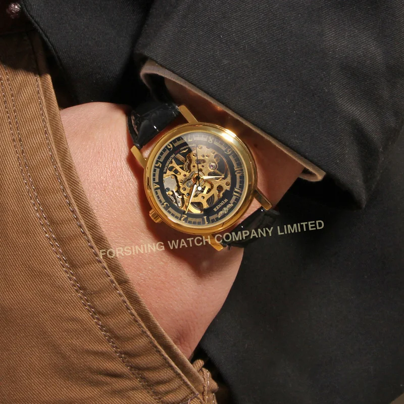 T-WINNER China watch manufacturer cheap mechanical skeleton watch oem watch