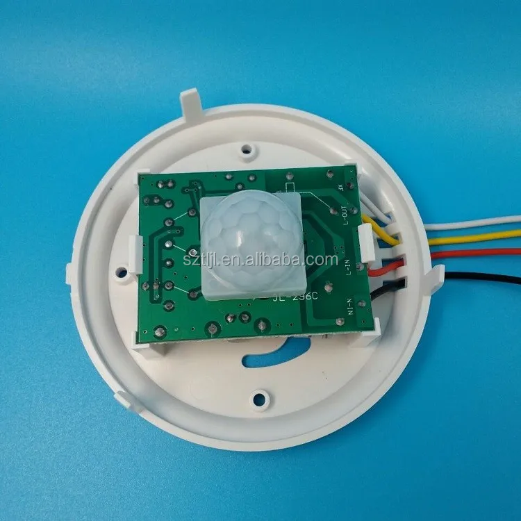 
Infrared round ceiling pir sensor body motion induction switch output relay AC220V Adjustable delay sensitivity 