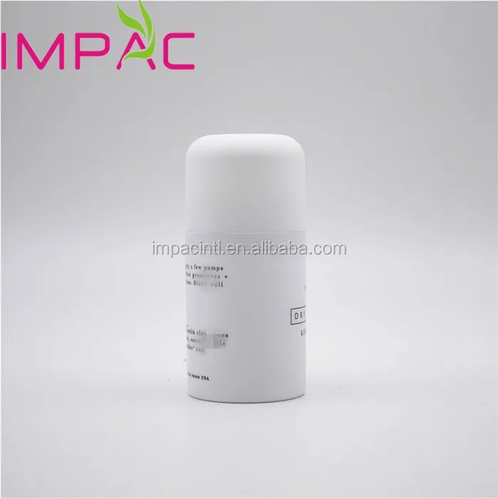 Matte black white plastic empty powder shaker bottle packaging 50ml 50g