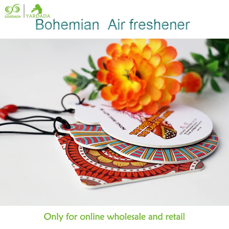 Clothing style Bohemia style suspended car flavors, durable fragrance vacuum packaging, advertising promotional gifts