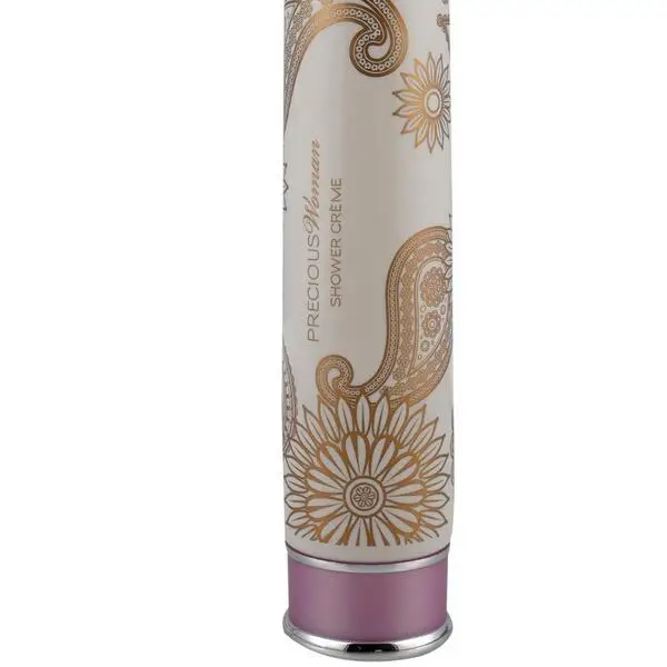 Cosmetic plastic tube packaging round PE soft tube for body washing creme with screw on cap