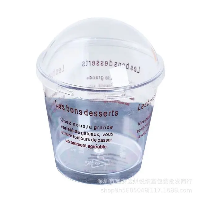 Transparent Round Mini Clear Glass Plastic Dessert Cup,Jelly,Pudding,Cheese Cake Cup