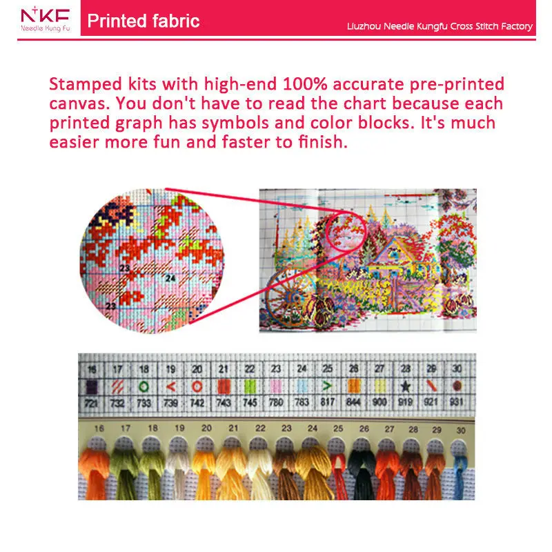 Набор для вышивки крестиком NKF с изображением влюбленных деревьев