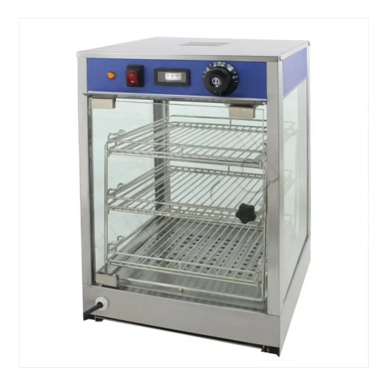 Настольная стеклянная витрина для подогрева пирога