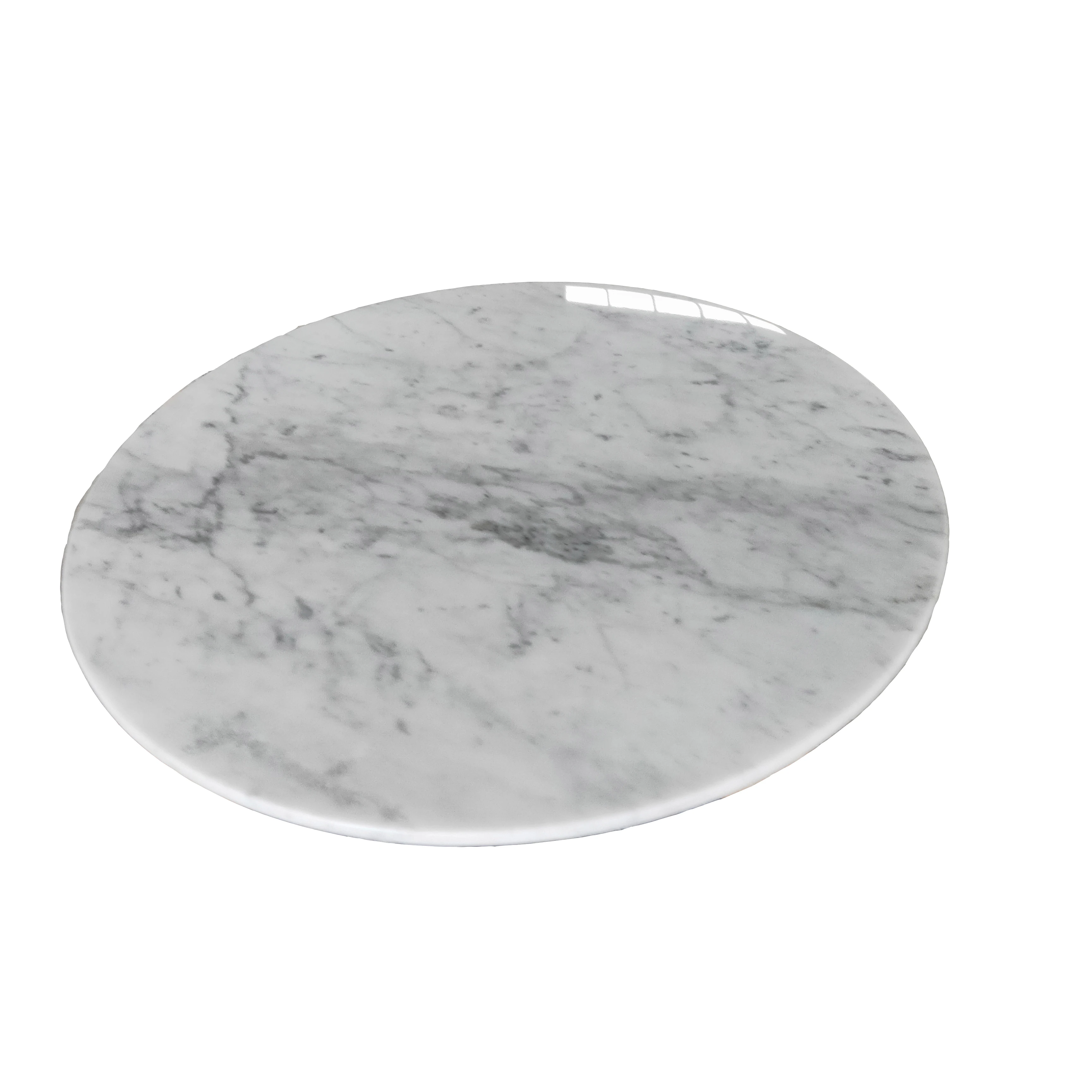 Carrara White Round Marble Dining Table Top