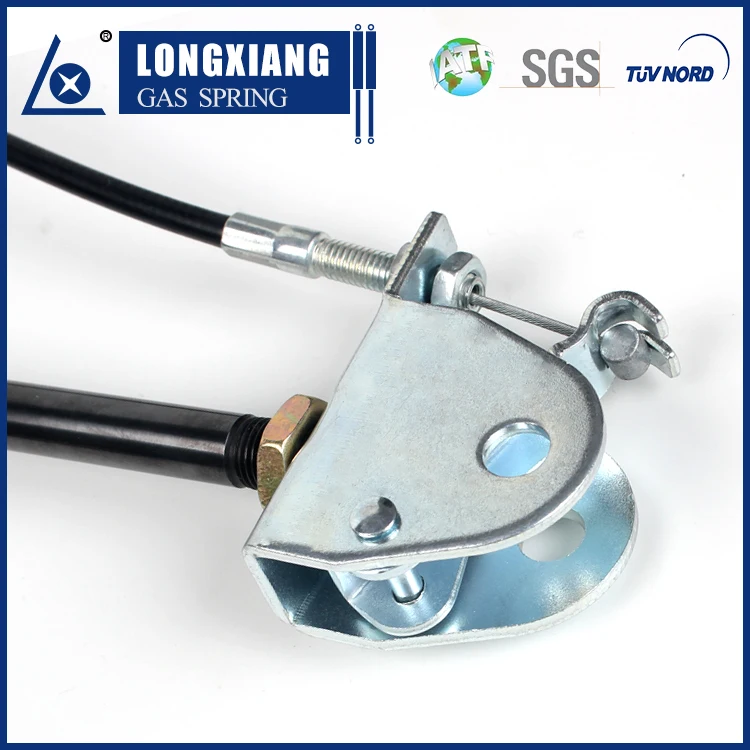 High quality locking gas spring with dual control cable and manual handle system