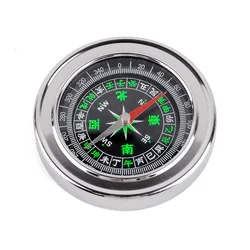 promotional outdoor 60mm mini round silver brass watch compass magnetic compass for hiking