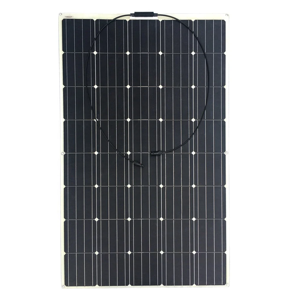 Solarparts 12v 180w 200w Monoctrystalline Cell Flexible Solar Panel Photovoltaic Module For Power Of RV Marine Boat