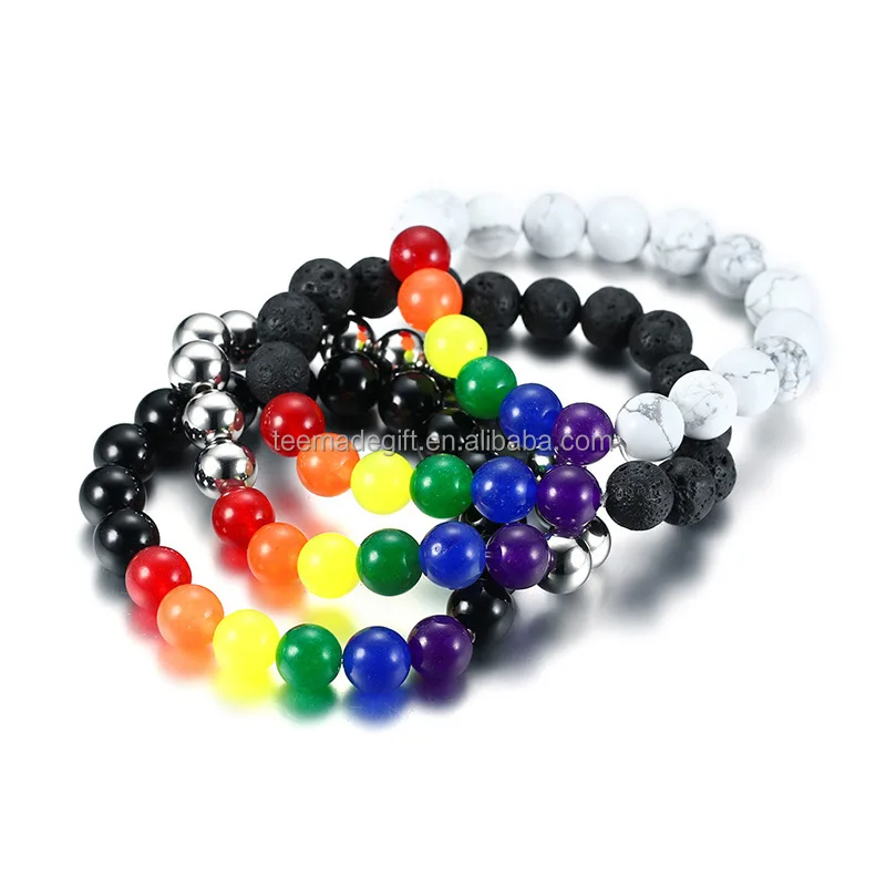 
LGBT Rainbow Gay & Lesbian Pride Friendship Bracelets for Men Women 