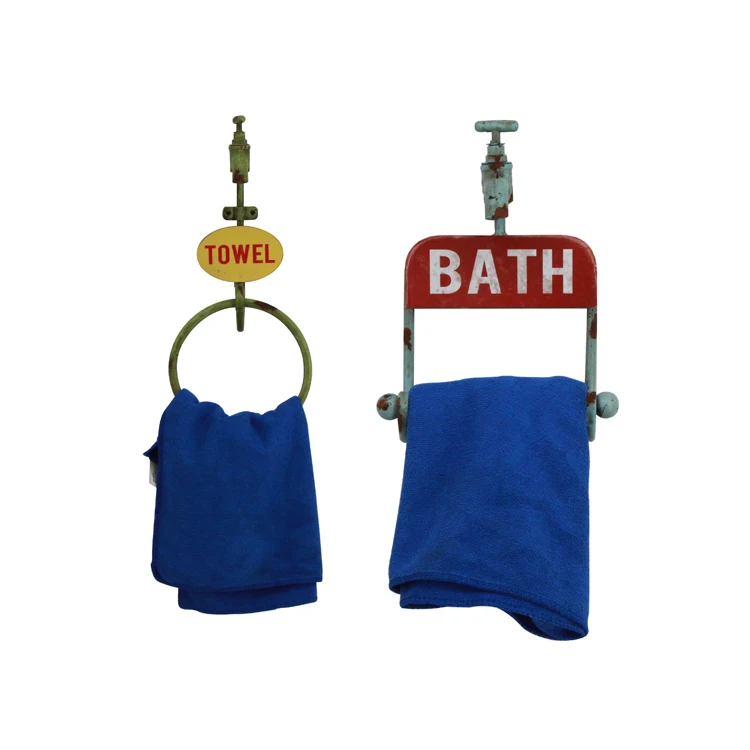 Custom Safety Rustic Cast Iron Wall Hook Ring Place Towel