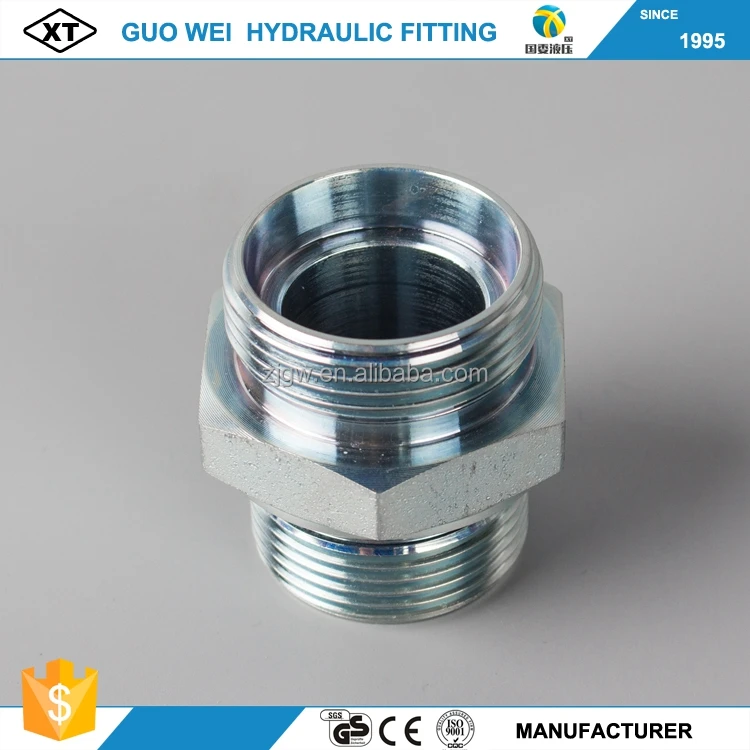 White Zinc-plated carbon steel high Quality Orfs Male O-Ring hydraulic nipple fittings