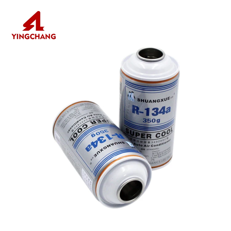 Factory high quality pressure can packaging r600a gas oil 134a empty r134 refrigerant