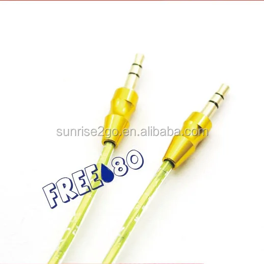 2017 New Design 3.5mm Male to Male 1m AUX Stereo Auxiliary Car Audio Cable
