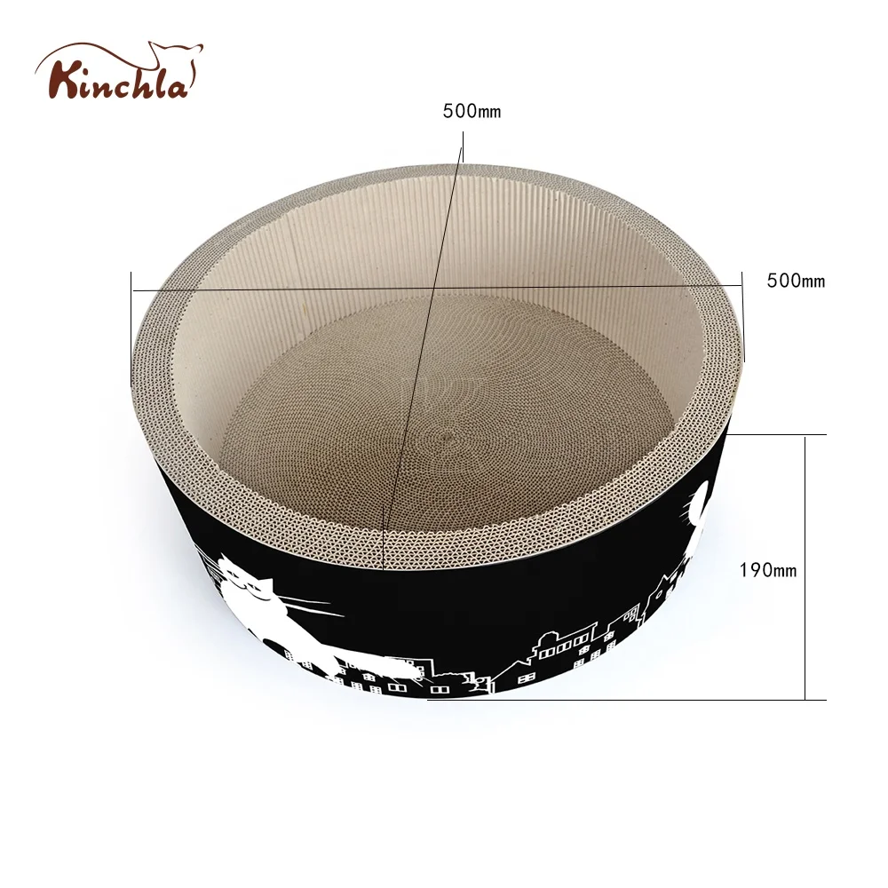 Round Cardboard Cat Scratcher Bed Supplies Manufacturer