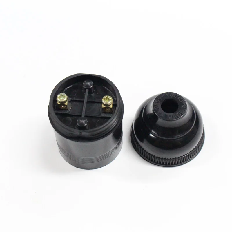 Edison Screw E27 Black Lamp Bakelite Bulb Holder For Dinning Room