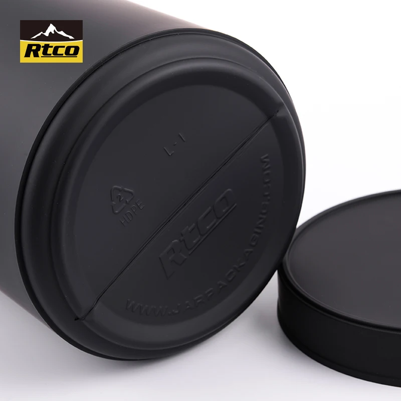 China Manufacturer RTCO HDPE Soft Touch Bottle Jar Custom Protein Powder Container